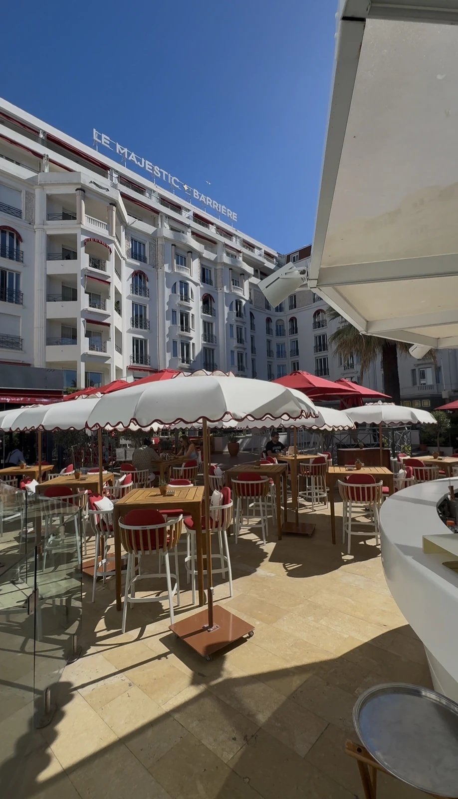 Terrace at Hôtel Majestic in Cannes