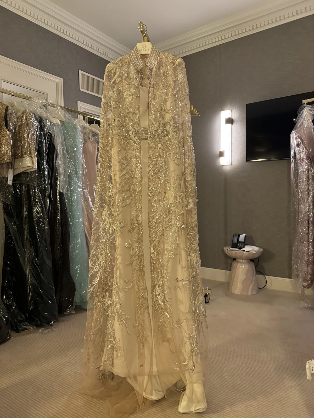 Designer pieces presented in a Cannes showroom